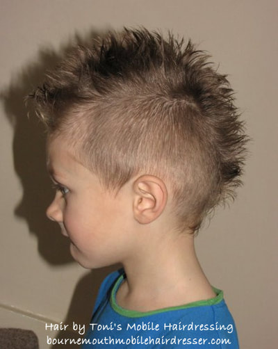 childrens hair cut by Toni, mobile hairdresser in charminster, winton, broadstone and surrounding areas
