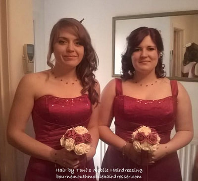 Bridesmaid Hair by Toni, mobile hairdresser in Bournemouth, Poole, Christchurch, Broadstone, Corfe Mullen and more.
