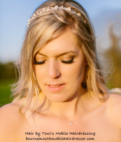 Bridal Hair by Toni, mobile hairdresser in Bournemouth, Poole, Christchurch, Ferndown, Wimborne and more.