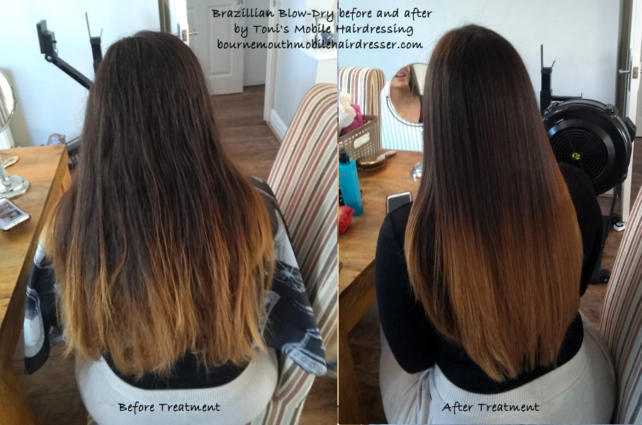 Brazilian Blow Dry by Toni, mobile hairdresser in Bournemouth, Poole, Christchurch, Ringwood, Wimborne and surrounding areas